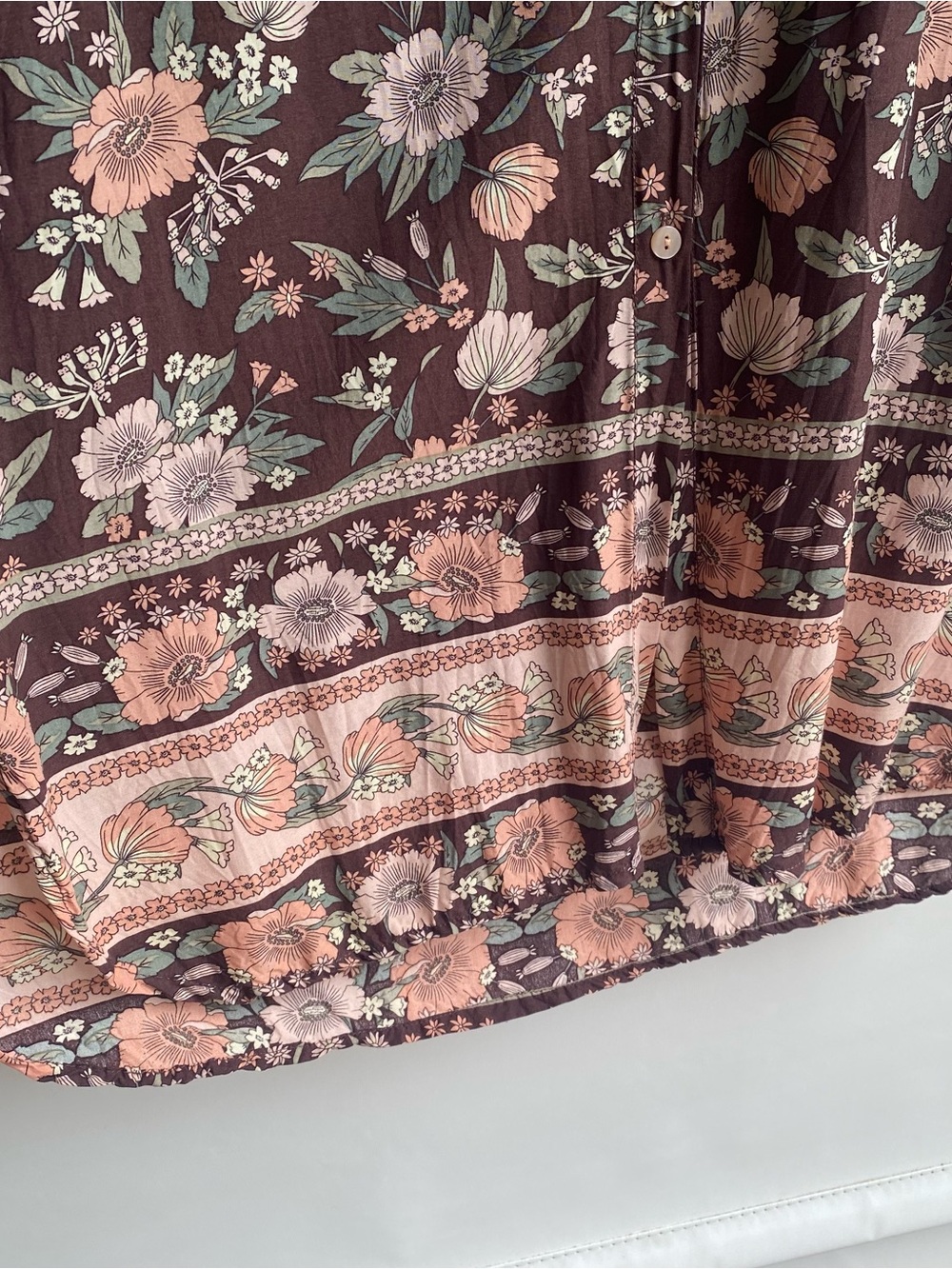 The Fox and The Mermaid mixed floral print sleeveless midi shirt dress india L - Picture 6 of 6